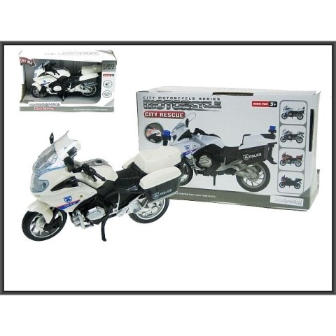 Motocykl Hipo policyjny 18cm ze światłem i dźwiękiem (H12805) Motocykl Hipo policyjny 18cm ze światłem i dźwiękiem (H12805)