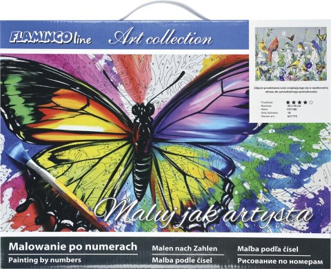Zestaw kreatywny Flamingo Line Malowanie po numerach 30x40cm Ptaszki (FSY180) Zestaw kreatywny Flamingo Line Malowanie po numerach 30x40cm Ptaszki (FSY180)