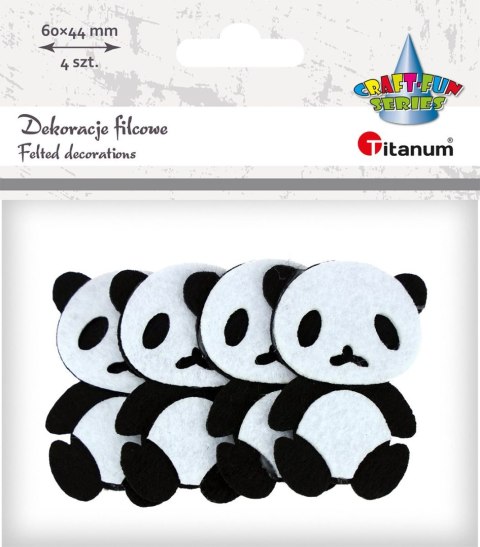 Ozdoba filcowa Titanum Craft-Fun Series Pandy (PJ-121) Ozdoba filcowa Titanum Craft-Fun Series Pandy (PJ-121)