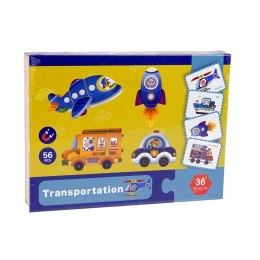 Układanka Lean Magnetyczna Książka Transport Puzzle Karty (11541)