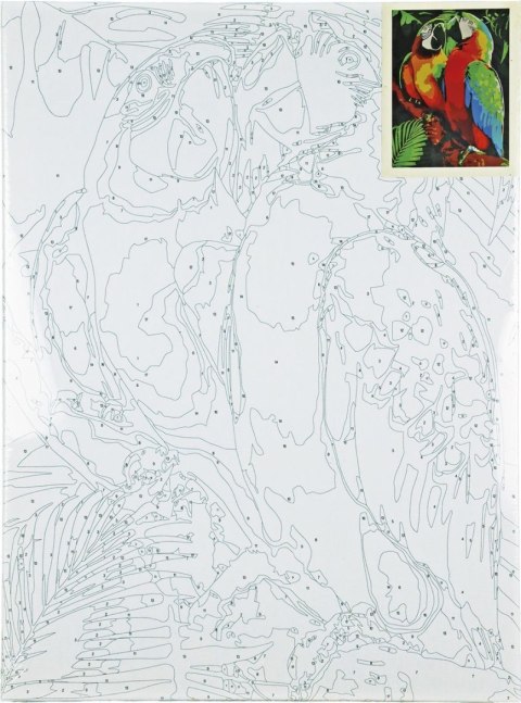 Zestaw kreatywny Flamingo Line Malowanie po numerach 30x40cm Papugi (FSY287) Zestaw kreatywny Flamingo Line Malowanie po numerach 30x40cm Papugi (FSY287)