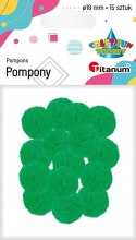 Pompony Titanum Craft-Fun Series zielone 15 szt (352535)