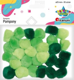 Pompony Titanum Craft-Fun Series zielony 30 szt (283065)