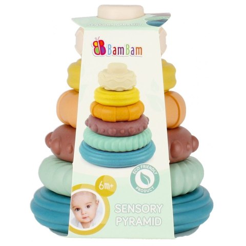 Układanka piramidka pastelowa Bam Bam (500692) Układanka piramidka pastelowa Bam Bam (500692)