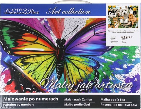 Zestaw kreatywny Flamingo Line Malowanie po numerach 30x40cm Zwierzęta (FC203) Zestaw kreatywny Flamingo Line Malowanie po numerach 30x40cm Zwierzęta (FC203)