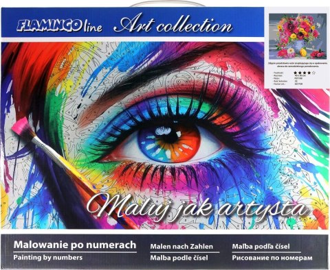 Zestaw kreatywny Flamingo Line Malowanie po numerach 40x50cm Bukiet (FSY190) Zestaw kreatywny Flamingo Line Malowanie po numerach 40x50cm Bukiet (FSY190)