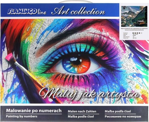 Zestaw kreatywny Flamingo Line Malowanie po numerach 40x50cm Przystań nad górskim jeziorem (fsy66) Zestaw kreatywny Flamingo Line Malowanie po numerach 40x50cm Przystań nad górskim jeziorem (fsy66)