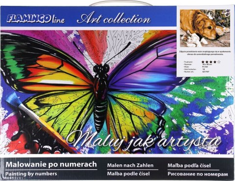Zestaw kreatywny Flamingo Line Malowanie po numerach 30x40cm Pies i koty (FC165) Zestaw kreatywny Flamingo Line Malowanie po numerach 30x40cm Pies i koty (FC165)