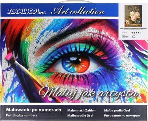 Zestaw kreatywny Flamingo Line Malowanie po numerach 40x50cm Bukiet 2 (FSY757) Zestaw kreatywny Flamingo Line Malowanie po numerach 40x50cm Bukiet 2 (FSY757)