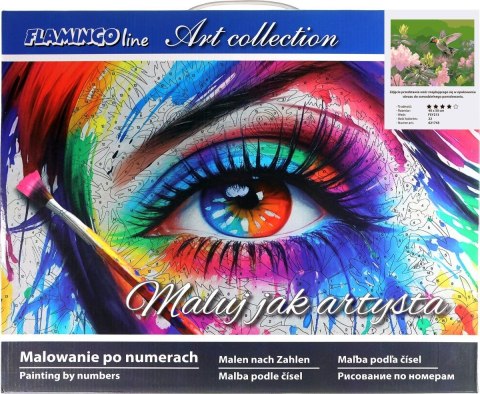 Zestaw kreatywny Flamingo Line Malowanie po numerach 40x50cm Koliber (FSY213) Zestaw kreatywny Flamingo Line Malowanie po numerach 40x50cm Koliber (FSY213)