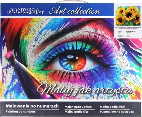 Zestaw kreatywny Flamingo Line Malowanie po numerach 40x50cm Słoneczniki (FDY29) Zestaw kreatywny Flamingo Line Malowanie po numerach 40x50cm Słoneczniki (FDY29)