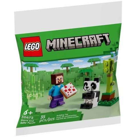 Klocki konstrukcyjne Lego Minecraft Steve i mała panda (30672)