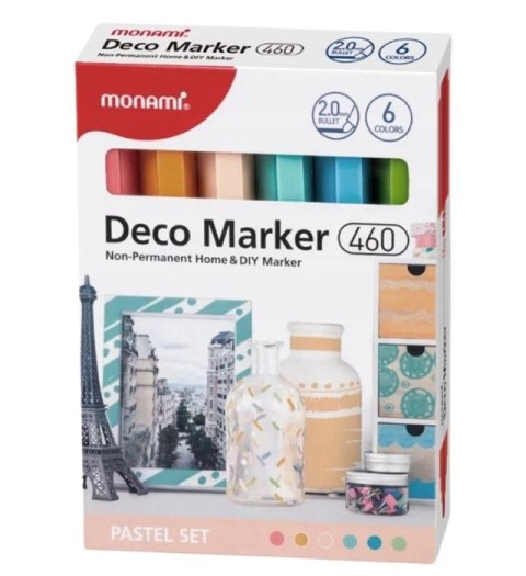 Marker specjalistyczny Monami Deco Marker B 460 pastel 2080001503, mix okrągła końcówka (160-2468) Marker specjalistyczny Monami Deco Marker B 460 pastel 2080001503, mix okrągła końcówka (160-2468)