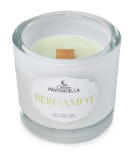 Świeczka ozdobna Pavoncella Bergamot biała 170g (5905711530936)