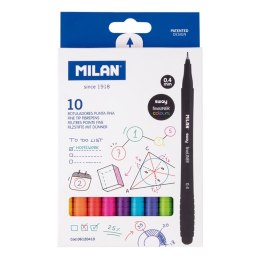 Cienkopis Milan Sway Fineliner, mix 0,4mm 10kol. (6120410)