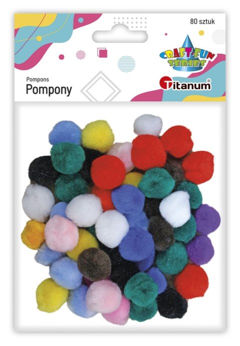 Pompony Titanum Craft-Fun Series akrylowe mix 80 szt (20TH1020-11) Pompony Titanum Craft-Fun Series akrylowe mix 80 szt (20TH1020-11)