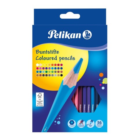 Kredki ołówkowe 36 kol. Pelikan (100401584) Kredki ołówkowe 36 kol. Pelikan (100401584)