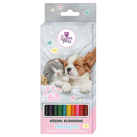 Kredki ołówkowe The Sweet Pets trójkątne 12 kol. Beniamin Kredki ołówkowe The Sweet Pets trójkątne 12 kol. Beniamin