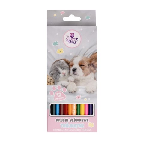 Kredki ołówkowe The Sweet Pets trójkątne 12 kol. Beniamin Kredki ołówkowe The Sweet Pets trójkątne 12 kol. Beniamin