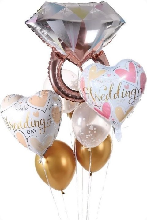 Balon gumowy zestaw balonów 9 elementów Wedding bordowy Antella Balon gumowy zestaw balonów 9 elementów Wedding bordowy Antella