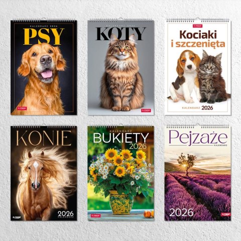 Kalendarz ścienny 16 stron wieloplanszowy A3 Press (konie) Kalendarz ścienny 16 stron wieloplanszowy A3 Press (konie)