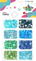 Cekiny Craft-Fun Series 8 kolorów zielone 2,5g Titanum (3G8P)