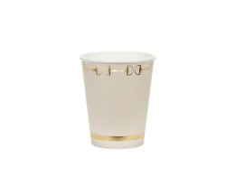 Kubek jednorazowy Strzemiona, beż papier 220ml Partydeco (KPP99-EU1)
