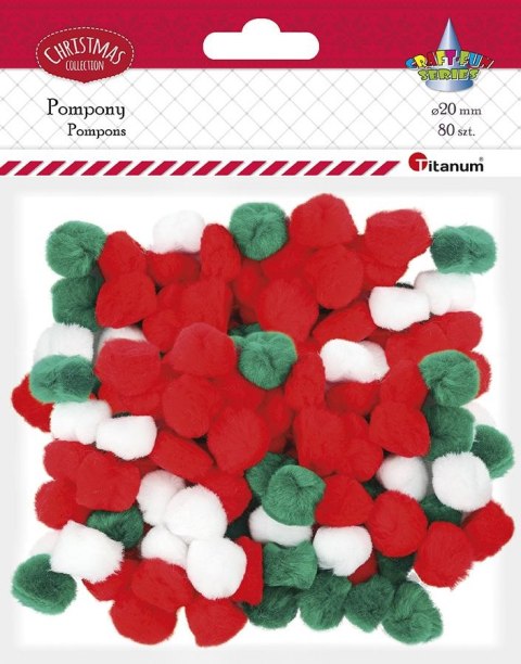 Pompony Craft-Fun Series akrylowe mix 80 szt Titanum (MT311)