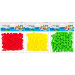 Pompony kolorowe 130 szt Craft with Fun (402517)