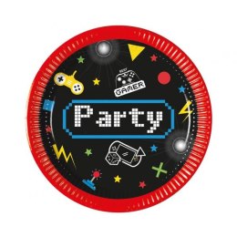 Talerz jednorazowy Game Party papier śr. 200mm 8 szt Godan (93770)