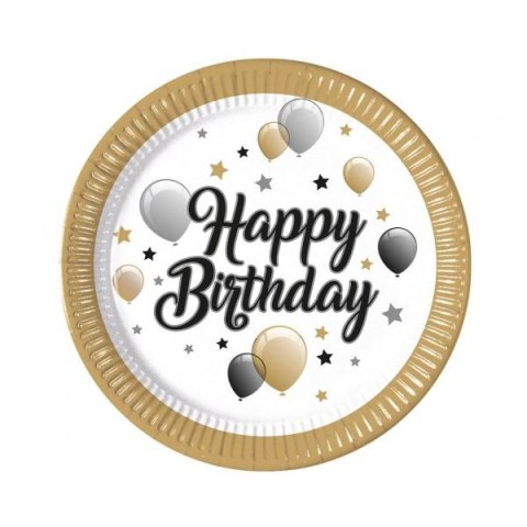 Talerz jednorazowy Happy Birthday papier śr. 230mm 8 szt Godan (93443) Talerz jednorazowy Happy Birthday papier śr. 230mm 8 szt Godan (93443)