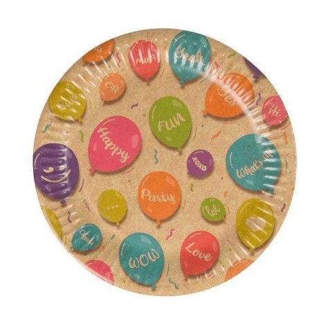 Talerz jednorazowy papierowy Kraft ballons papier śr. 180mm 12 szt Arpex (DC9656F) Talerz jednorazowy papierowy Kraft ballons papier śr. 180mm 12 szt Arpex (DC9656F)