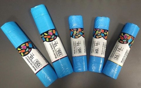 Worki na śmieci niebieska interleave kolor: niebieski 60L 10 szt Fastec