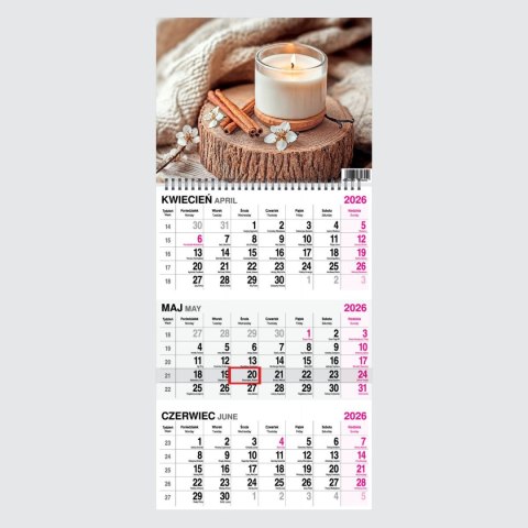 Kalendarz ścienny KAWA 310mm x 790mm Press