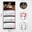 Kalendarz ścienny KAWA 310mm x 790mm Press