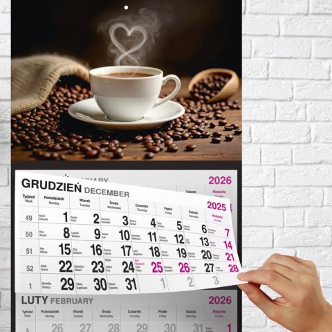 Kalendarz ścienny KAWA 310mm x 790mm Press