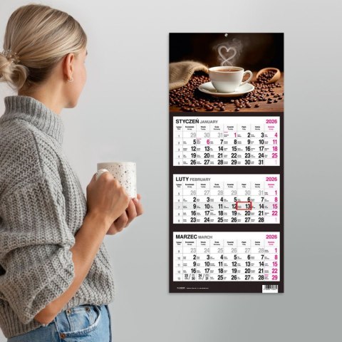 Kalendarz ścienny KAWA 310mm x 790mm Press