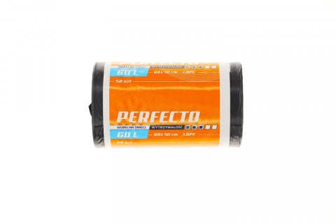 Worki na śmieci kolor: czarny 60L 50 szt Paclan (P8467)