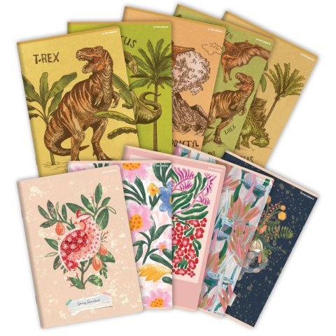 Zeszyt DINO/SPRING A5 60k. 70g linia Top 2000 (400169406)