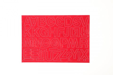 Litery samoprzylepne czerwony Farro