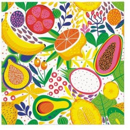 Serwetki Lunch Tropical Delight różne celuloza [mm:] 330x330 Paw (SDL139000)