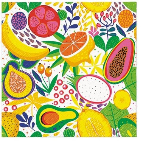 Serwetki Lunch Tropical Delight różne celuloza [mm:] 330x330 Paw (SDL139000)
