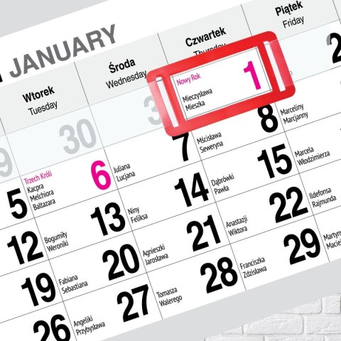 Kalendarz ścienny PREMIUM trójdzielny A4 Press (BUKIETY)