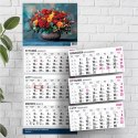 Kalendarz ścienny PREMIUM trójdzielny A4 Press (BUKIETY)