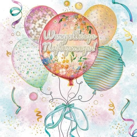Kartka składana KW bukiet balonów II kw Henry (5905701488087) Kartka składana KW bukiet balonów II kw Henry (5905701488087)