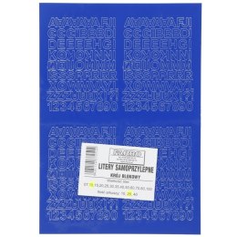 Litery samoprzylepne niebieski Farro