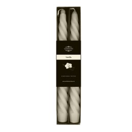 Świeca stołowa zakręcona o zapachu Vanilla (opak. 2 szt.) KREMOWY JASNY [mm:] 250 Pavoncella (8716516195575)