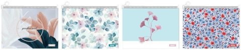 Teczka plastikowa na suwak flower A4 mix Beniamin