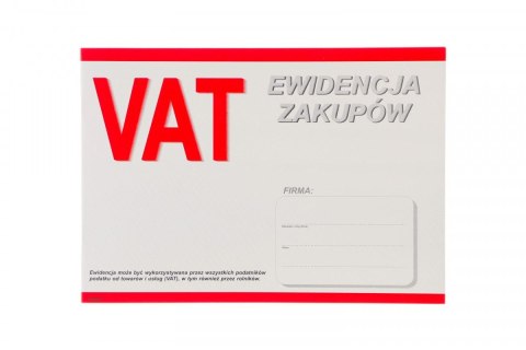 Druk offsetowy rejestr zakupów VAT A4 A4 20k. Stolgraf (P3)