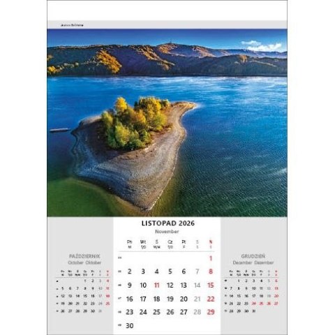 Kalendarz ścienny NIESAMOWITA POLSKA wieloplanszowy 330mm x 500mm Jotan (WP116)